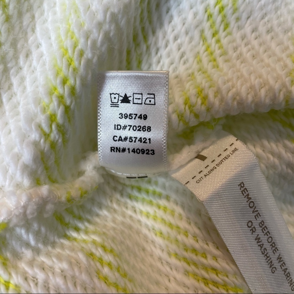Lou&Grey White & YellowGreen Striped Waffle Knit Top - Picture 10 of 10